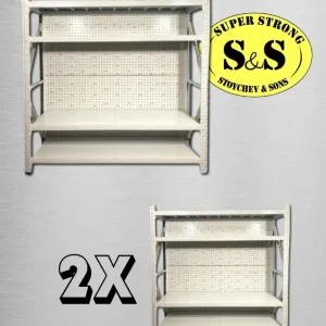 Пакет 2бр стелаж за магазин Super Strong бял