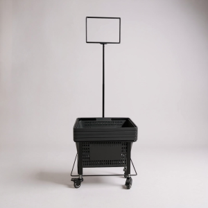 Метална стойка за кошница за пазаруване с колела Super Strong